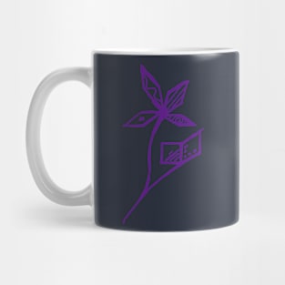 Telkin Flower Purple on Navy Mug